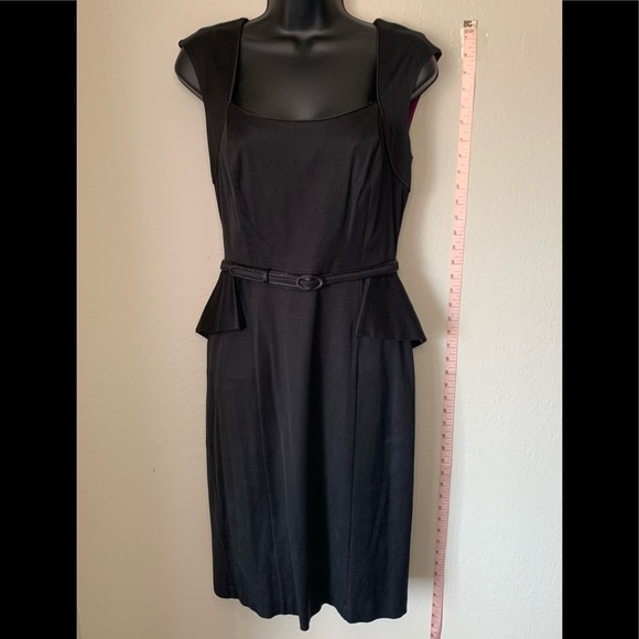 black peplum cocktail dress